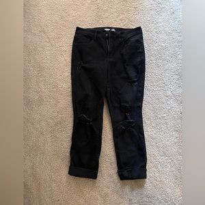 Old Navy Distressed Black Jeans